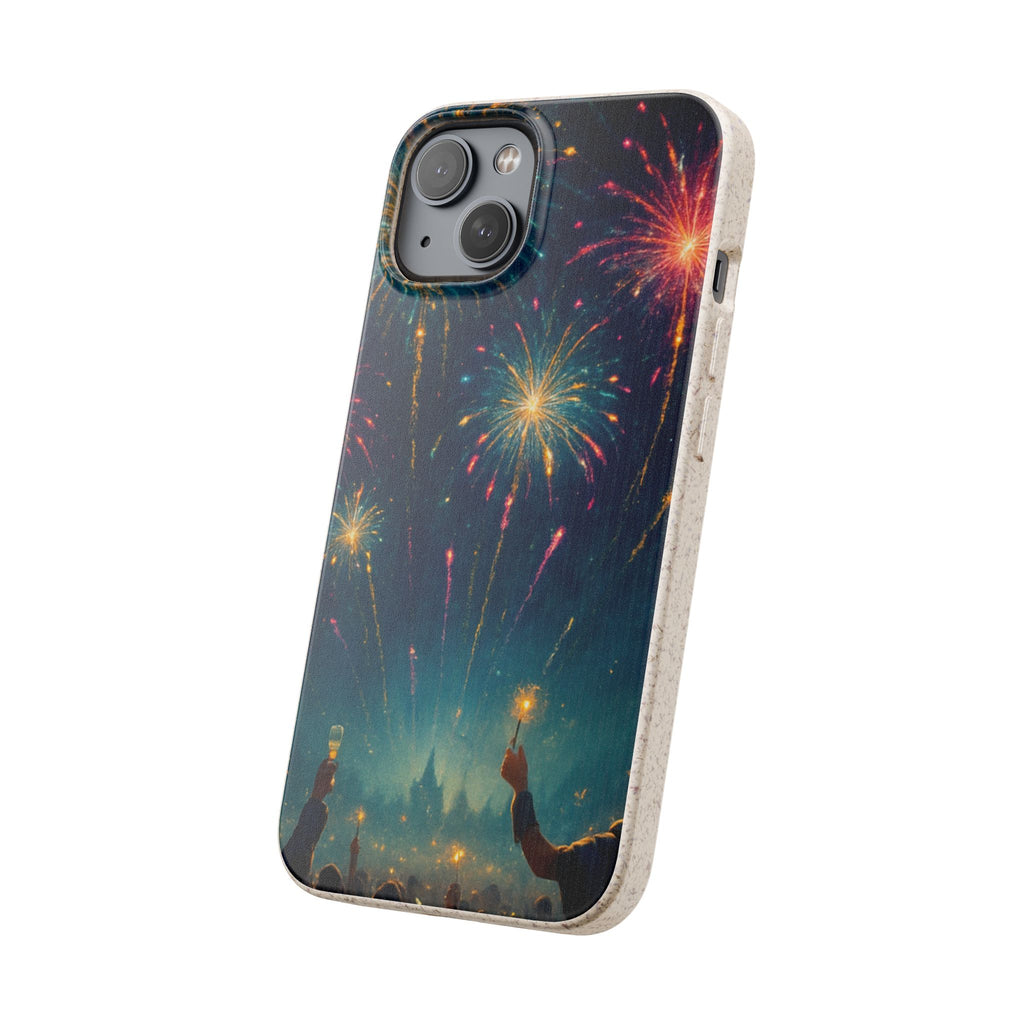 Biodegradable Phone Case — Festive Fireworks Celebration Design For Supported Phones
