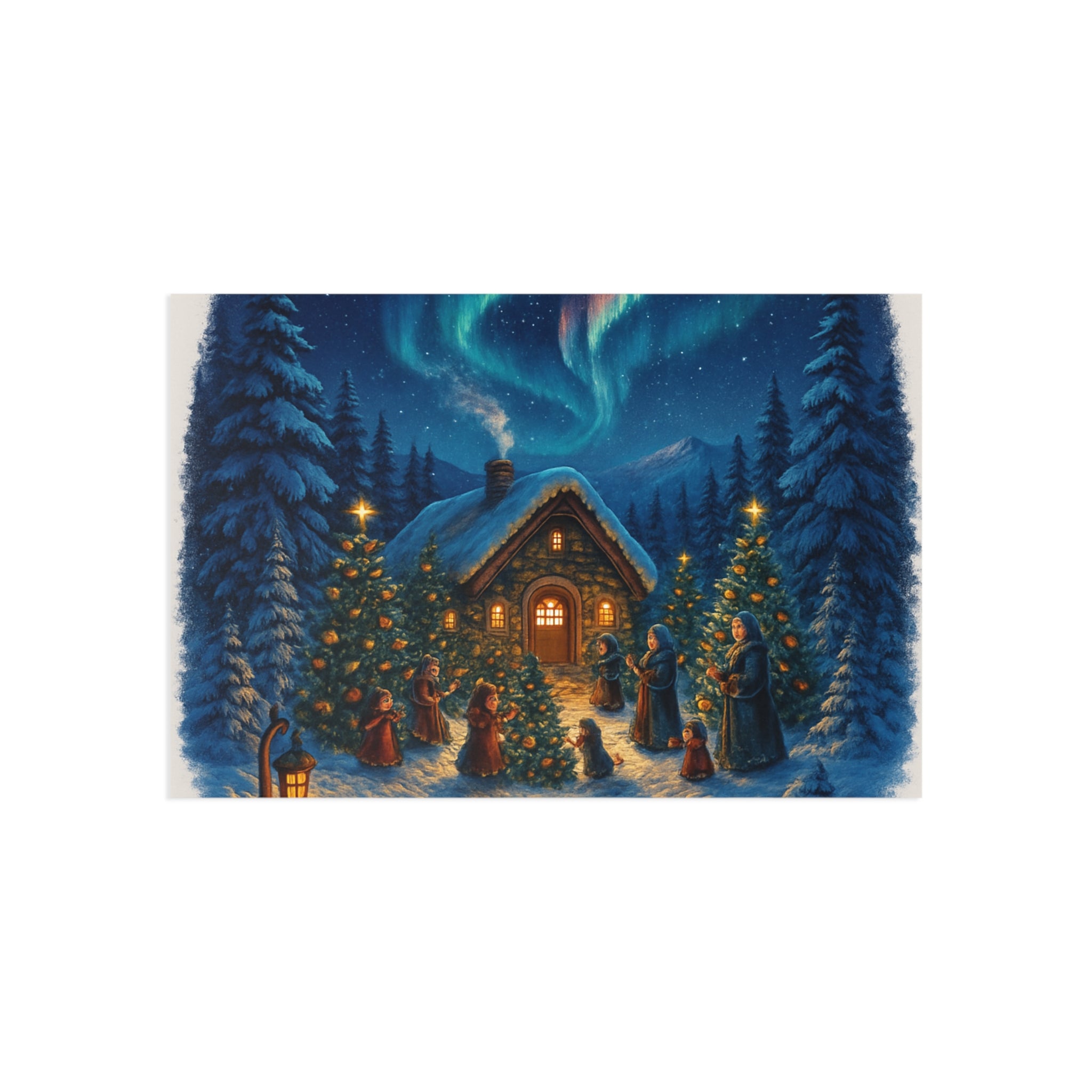 Christmas Cabin Fine Art Postcards