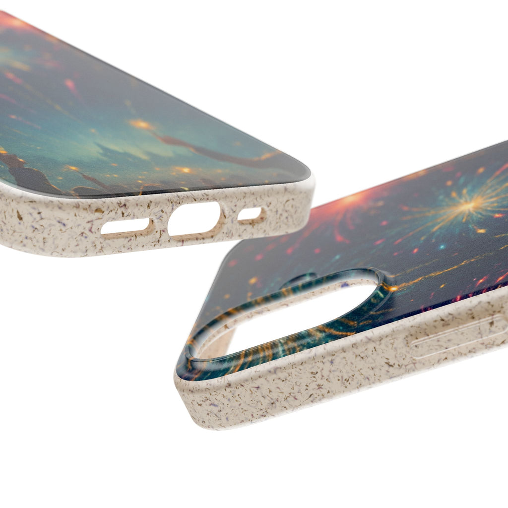 Biodegradable Phone Case — Festive Fireworks Celebration Design For Supported Phones