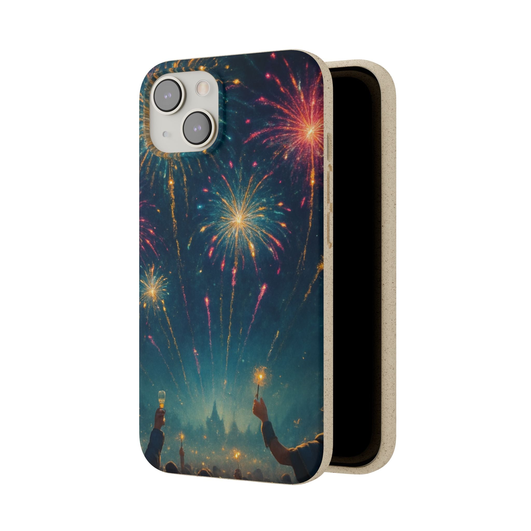 Biodegradable Phone Case — Festive Fireworks Celebration Design For Supported Phones