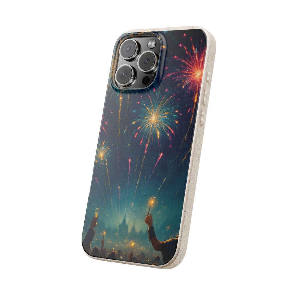 Biodegradable Phone Case — Festive Fireworks Celebration Design For Supported Phones