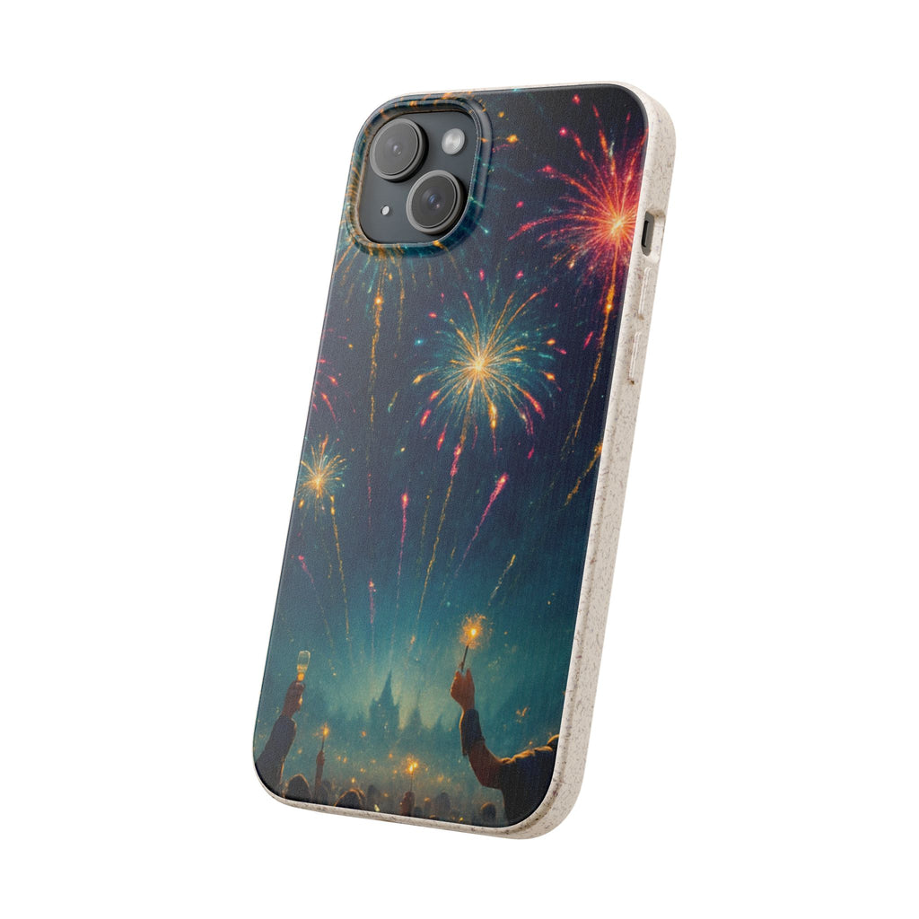 Biodegradable Phone Case — Festive Fireworks Celebration Design For Supported Phones