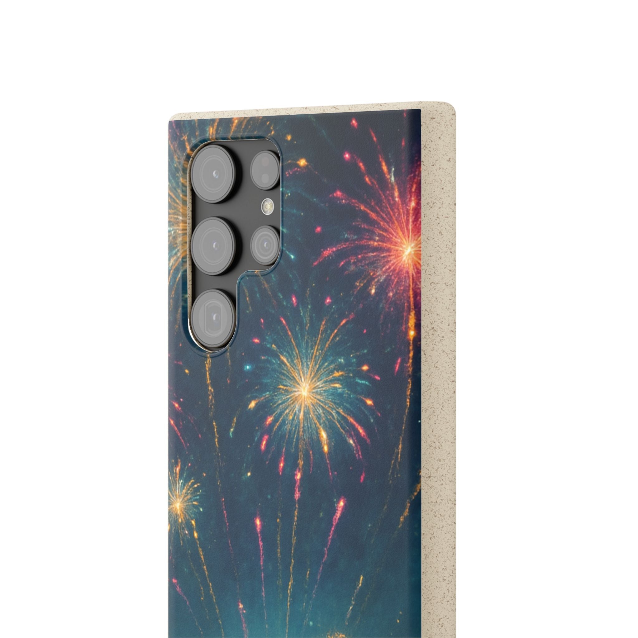 Biodegradable Phone Case — Festive Fireworks Celebration Design For Supported Phones