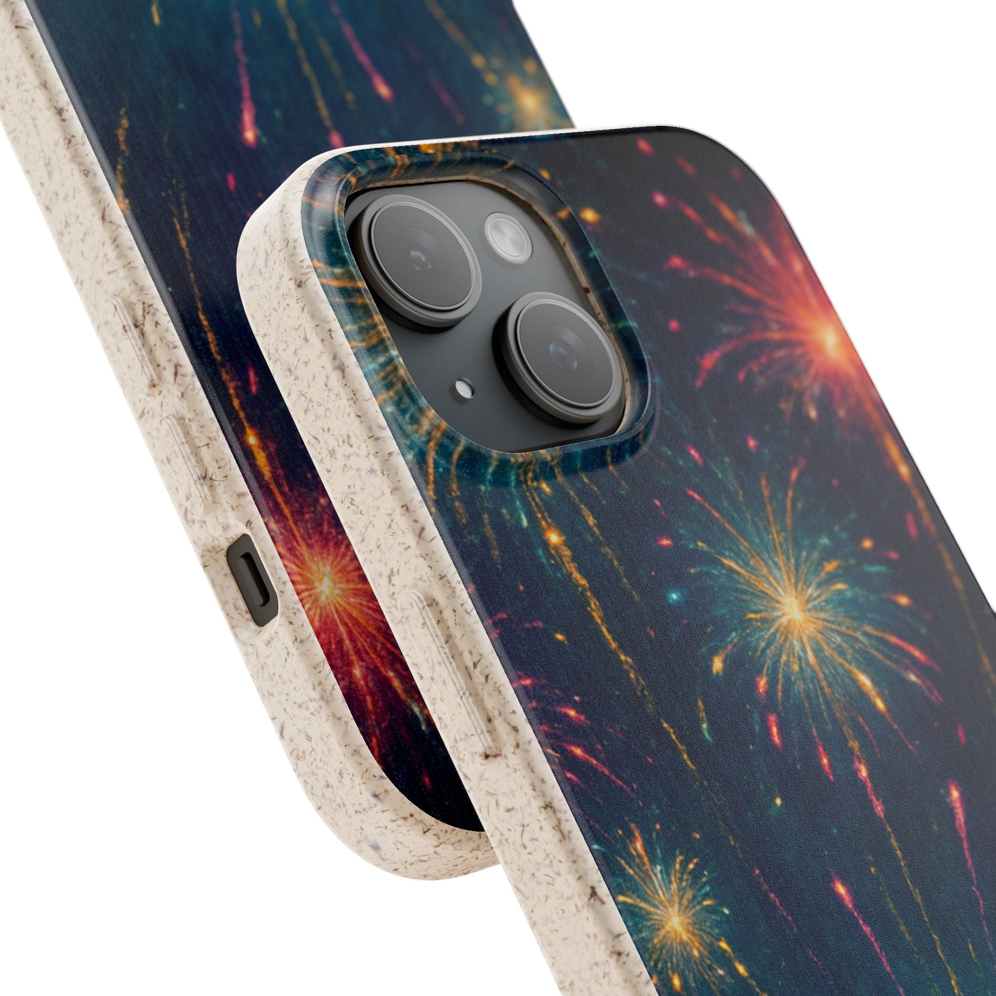Biodegradable Phone Case — Festive Fireworks Celebration Design For Supported Phones