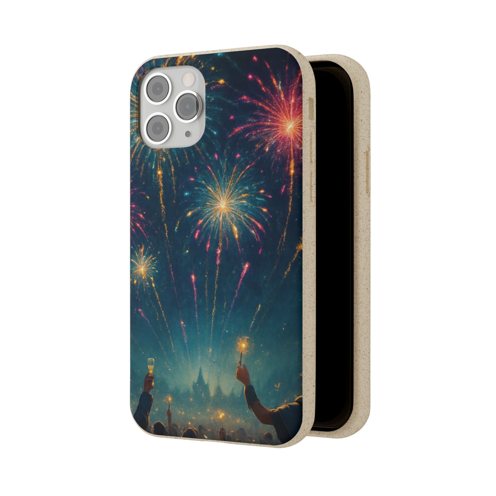 Biodegradable Phone Case — Festive Fireworks Celebration Design For Supported Phones