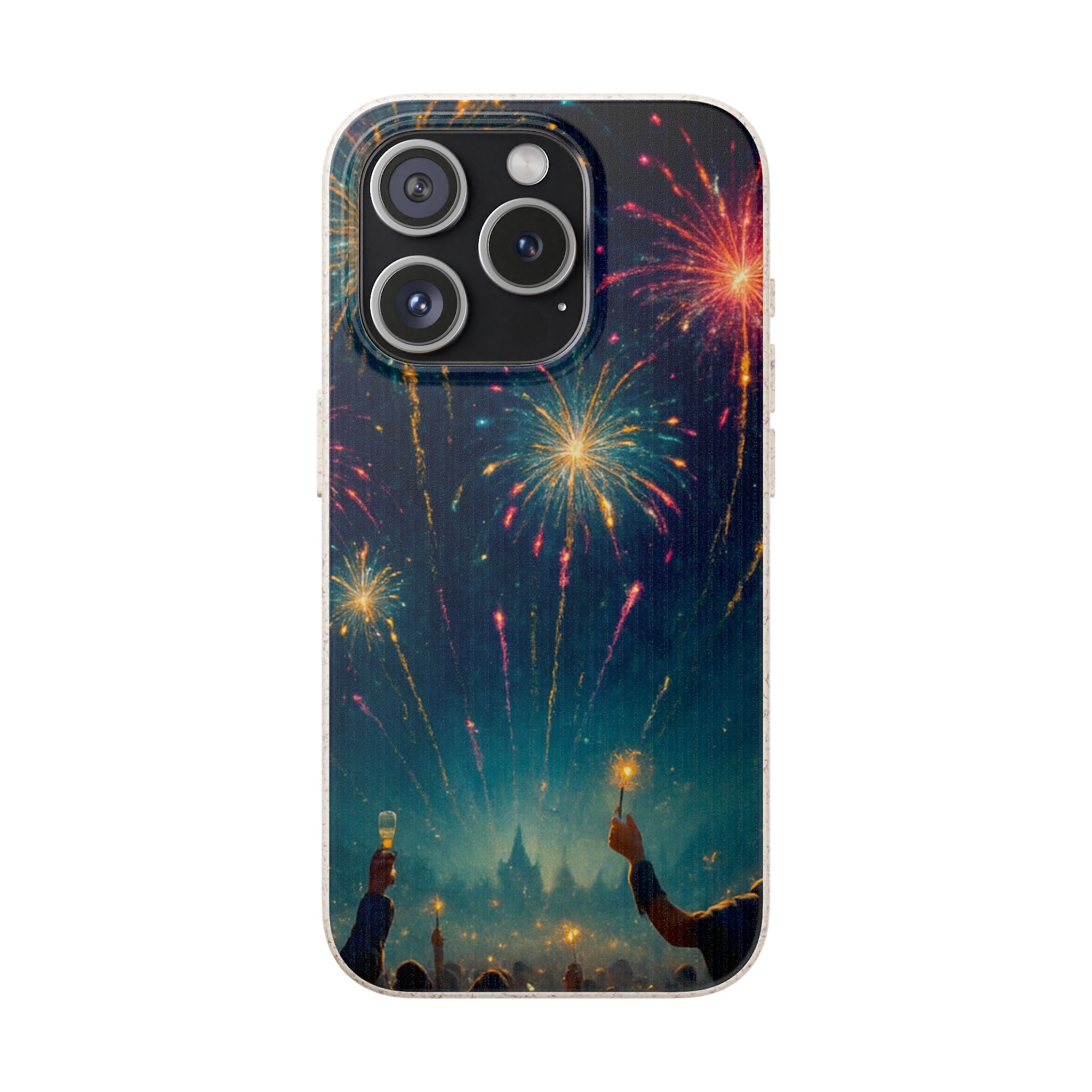 Biodegradable Phone Case — Festive Fireworks Celebration Design For Supported Phones