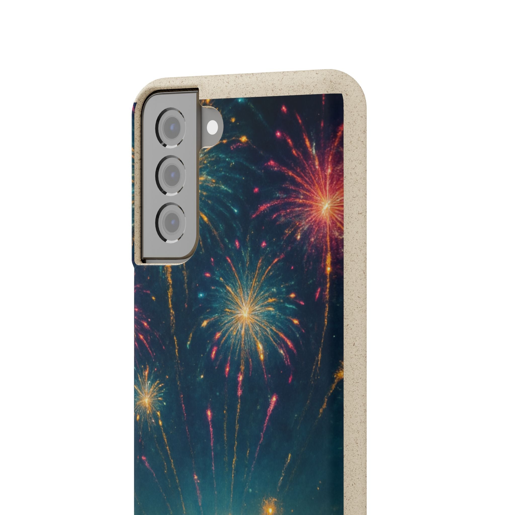 Biodegradable Phone Case — Festive Fireworks Celebration Design For Supported Phones
