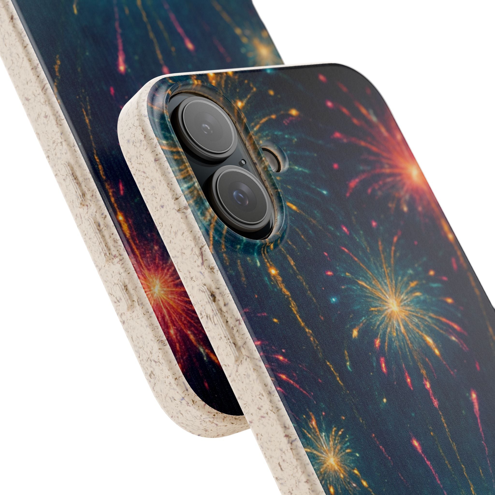 Biodegradable Phone Case — Festive Fireworks Celebration Design For Supported Phones