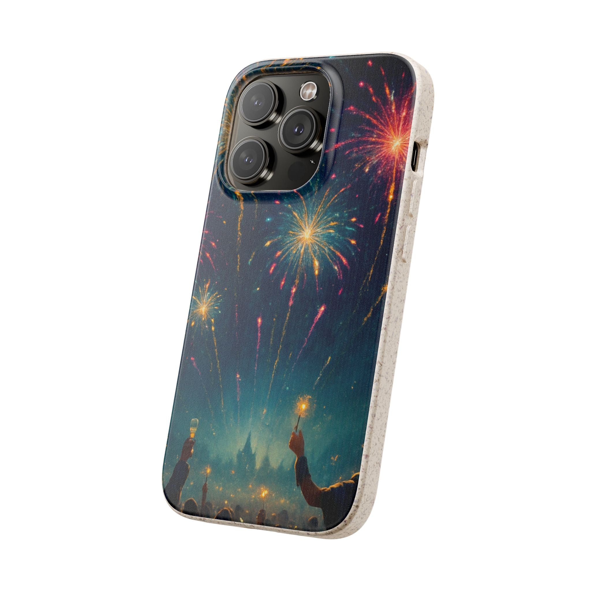 Biodegradable Phone Case — Festive Fireworks Celebration Design For Supported Phones