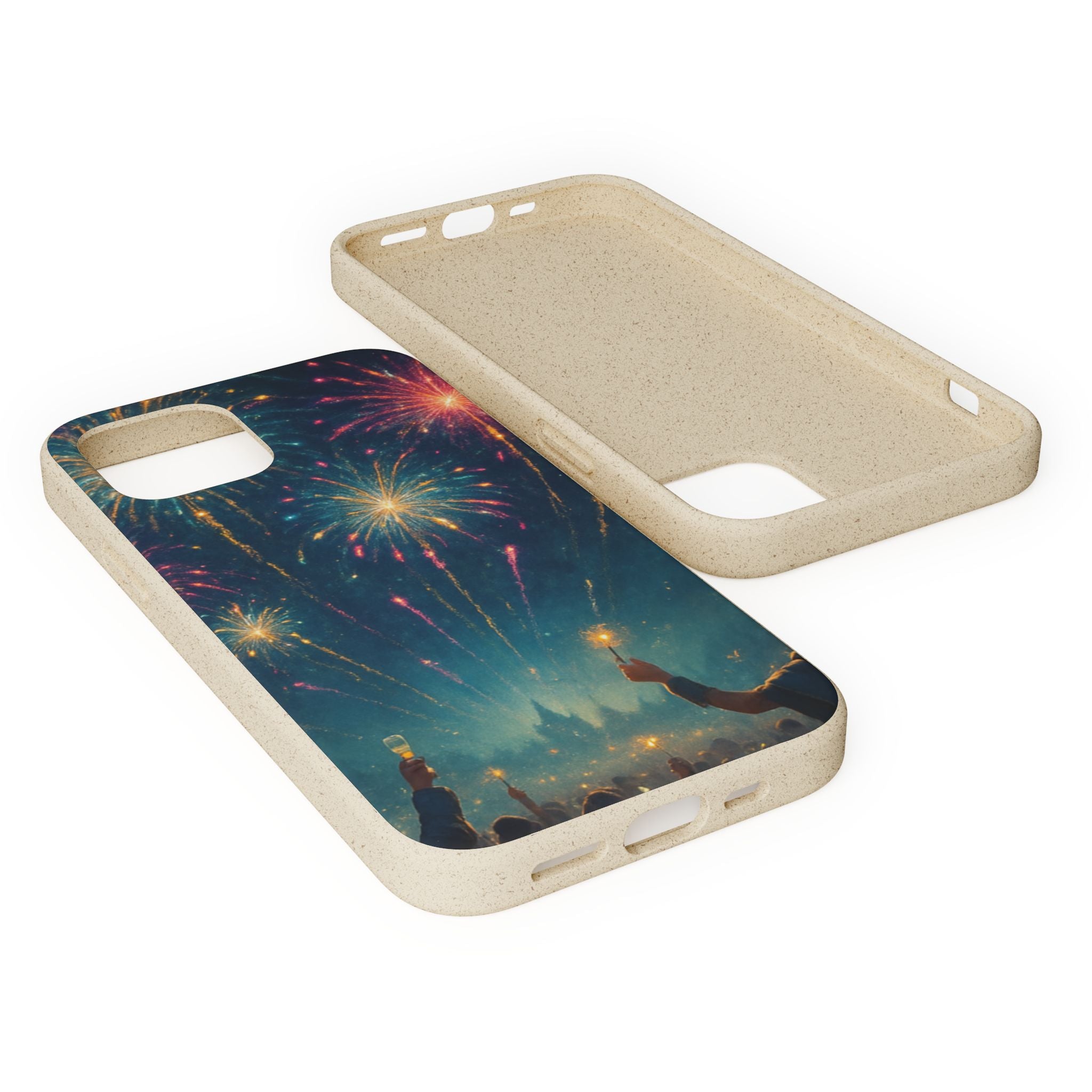 Biodegradable Phone Case — Festive Fireworks Celebration Design For Supported Phones