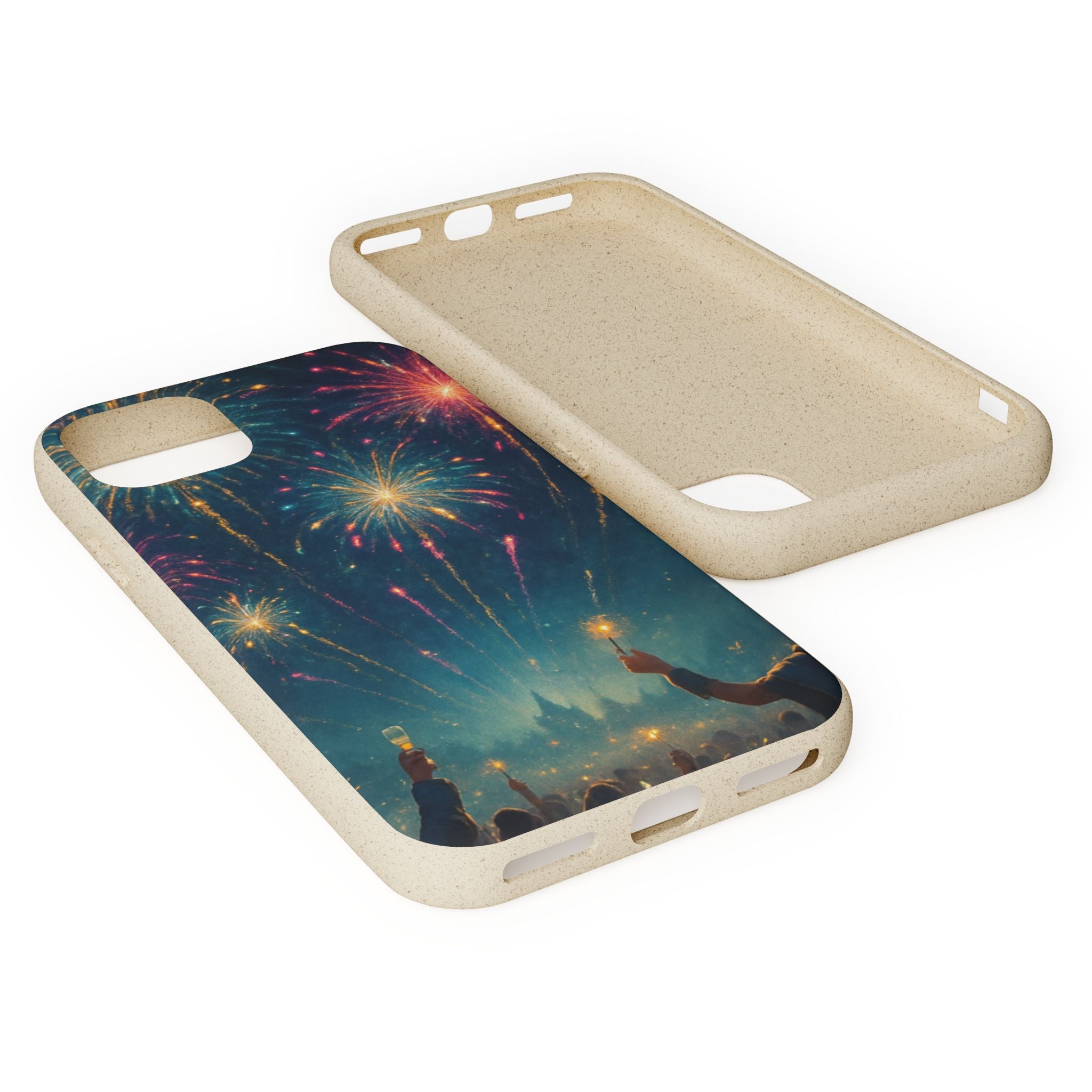 Biodegradable Phone Case — Festive Fireworks Celebration Design For Supported Phones