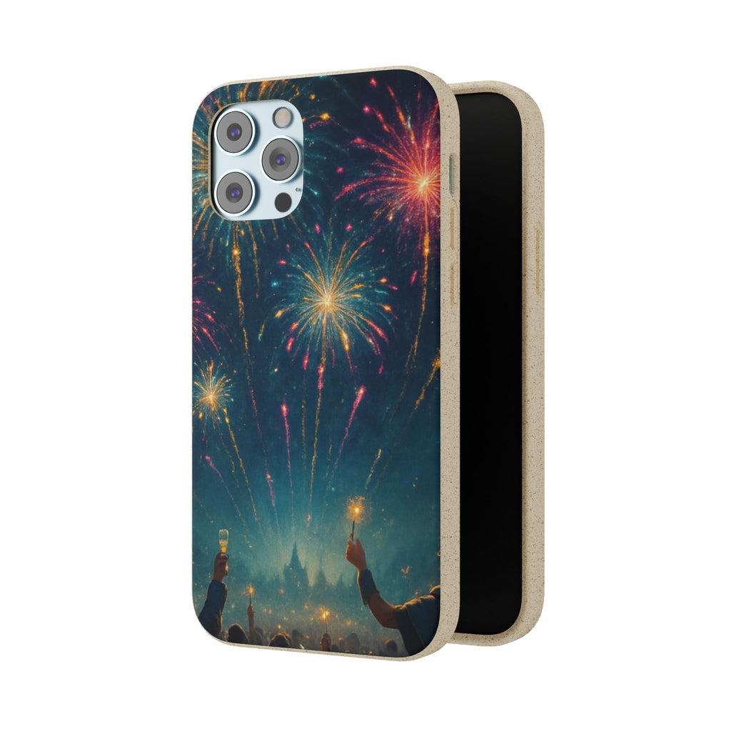 Biodegradable Phone Case — Festive Fireworks Celebration Design For Supported Phones