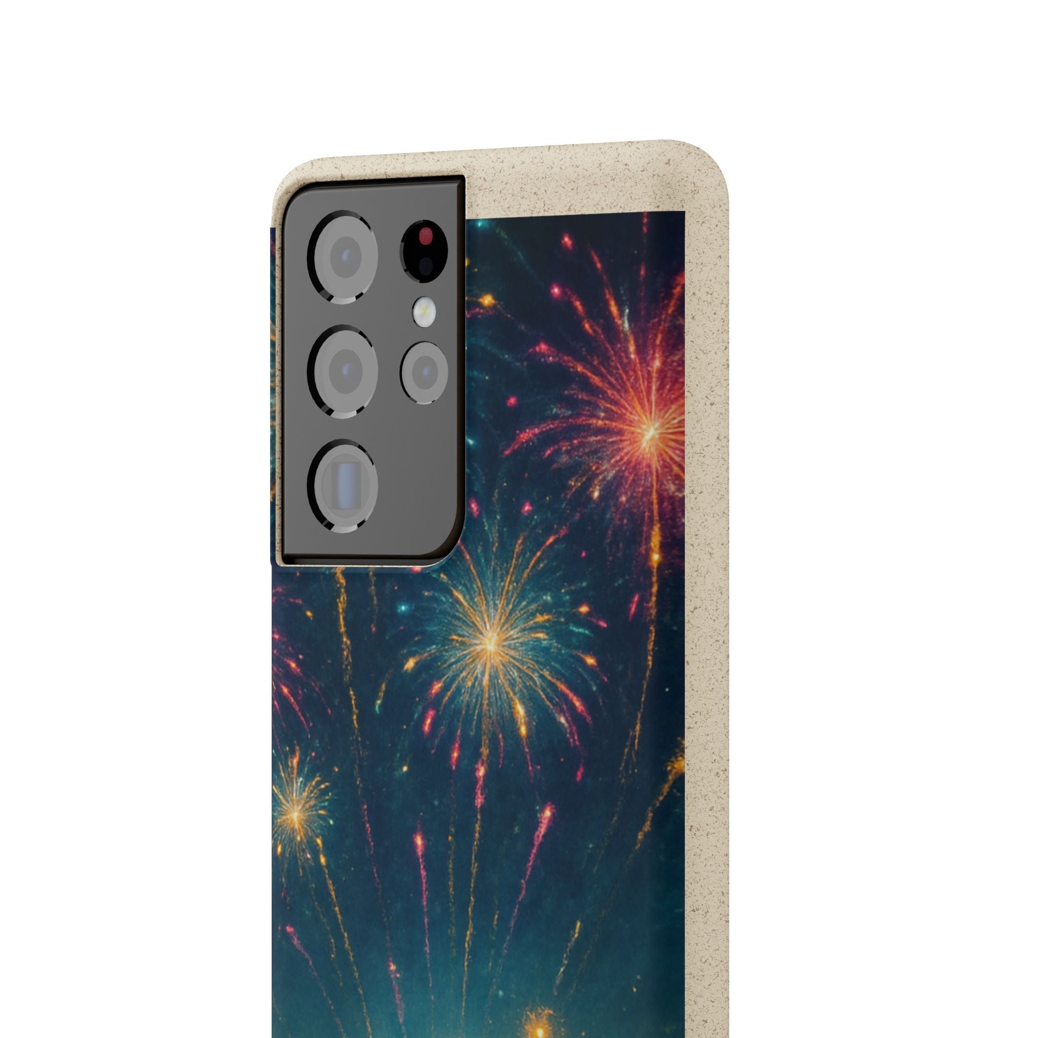 Biodegradable Phone Case — Festive Fireworks Celebration Design For Supported Phones