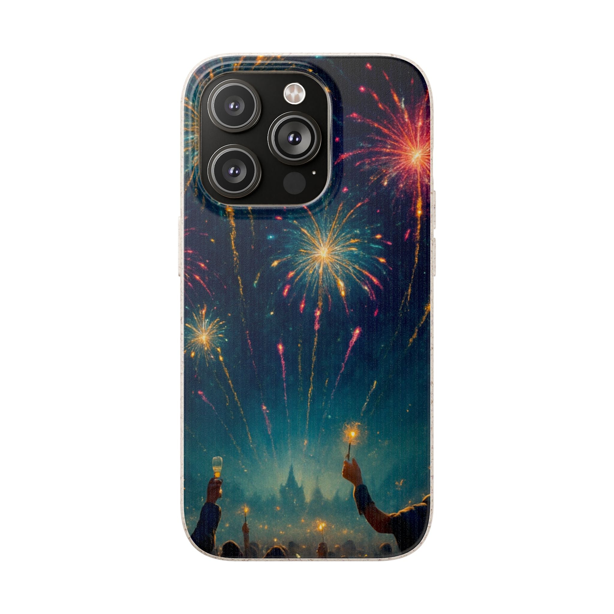 Biodegradable Phone Case — Festive Fireworks Celebration Design For Supported Phones