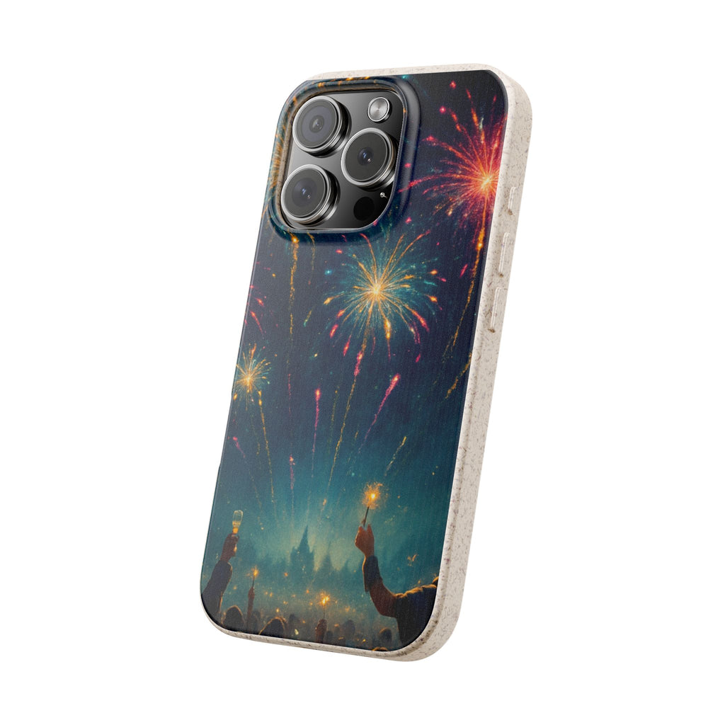 Biodegradable Phone Case — Festive Fireworks Celebration Design For Supported Phones