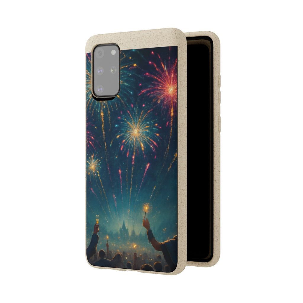 Biodegradable Phone Case — Festive Fireworks Celebration Design For Supported Phones