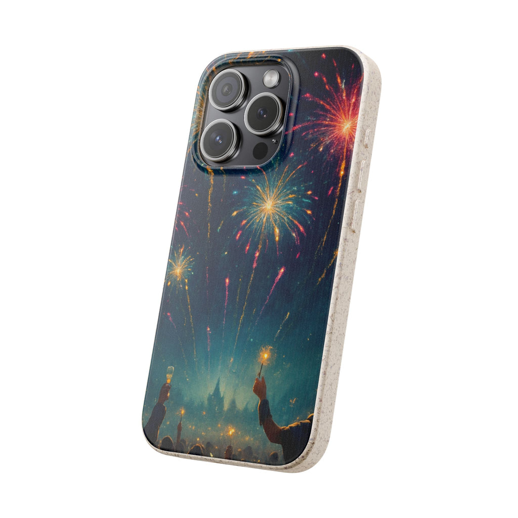 Biodegradable Phone Case — Festive Fireworks Celebration Design For Supported Phones