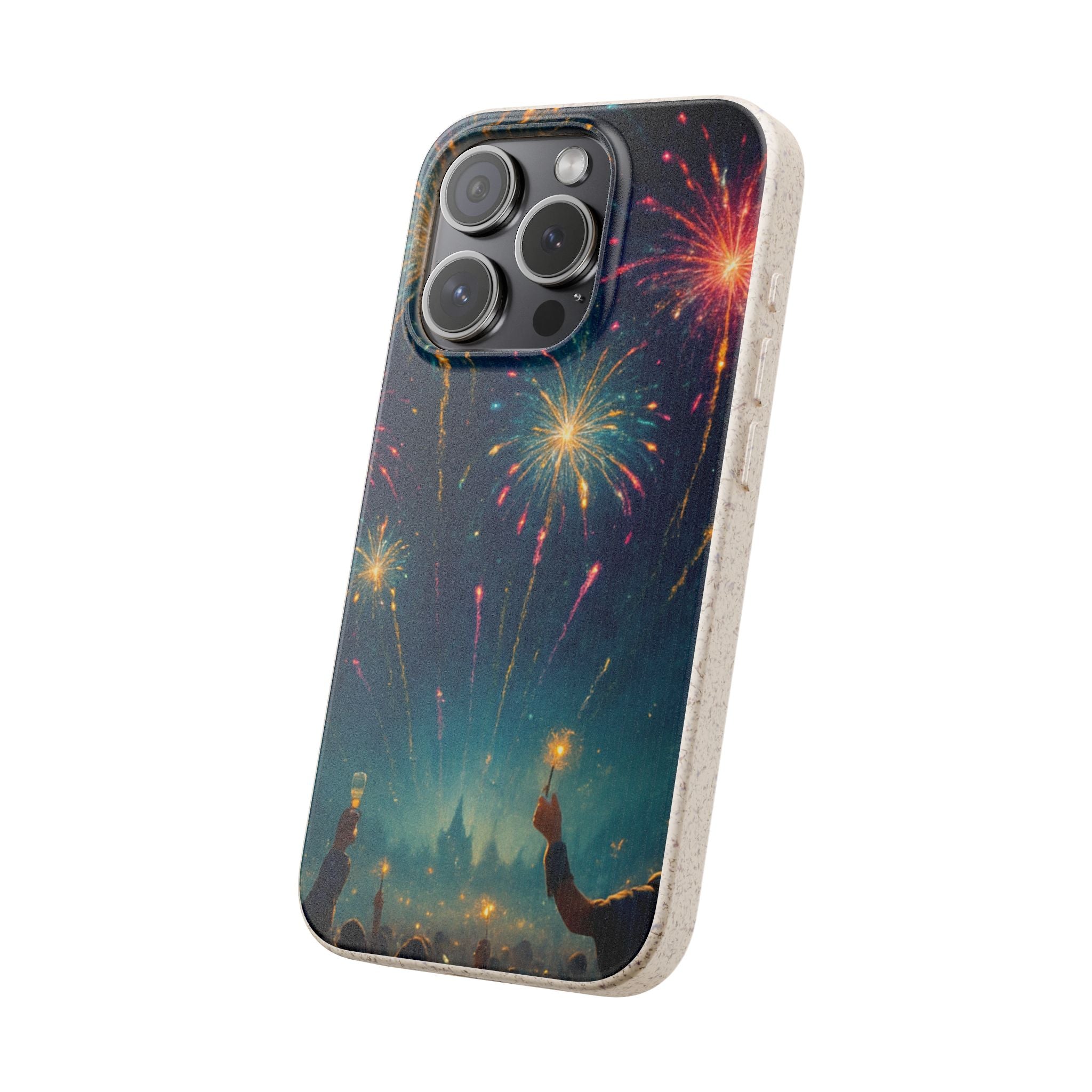 Biodegradable Phone Case — Festive Fireworks Celebration Design For Supported Phones