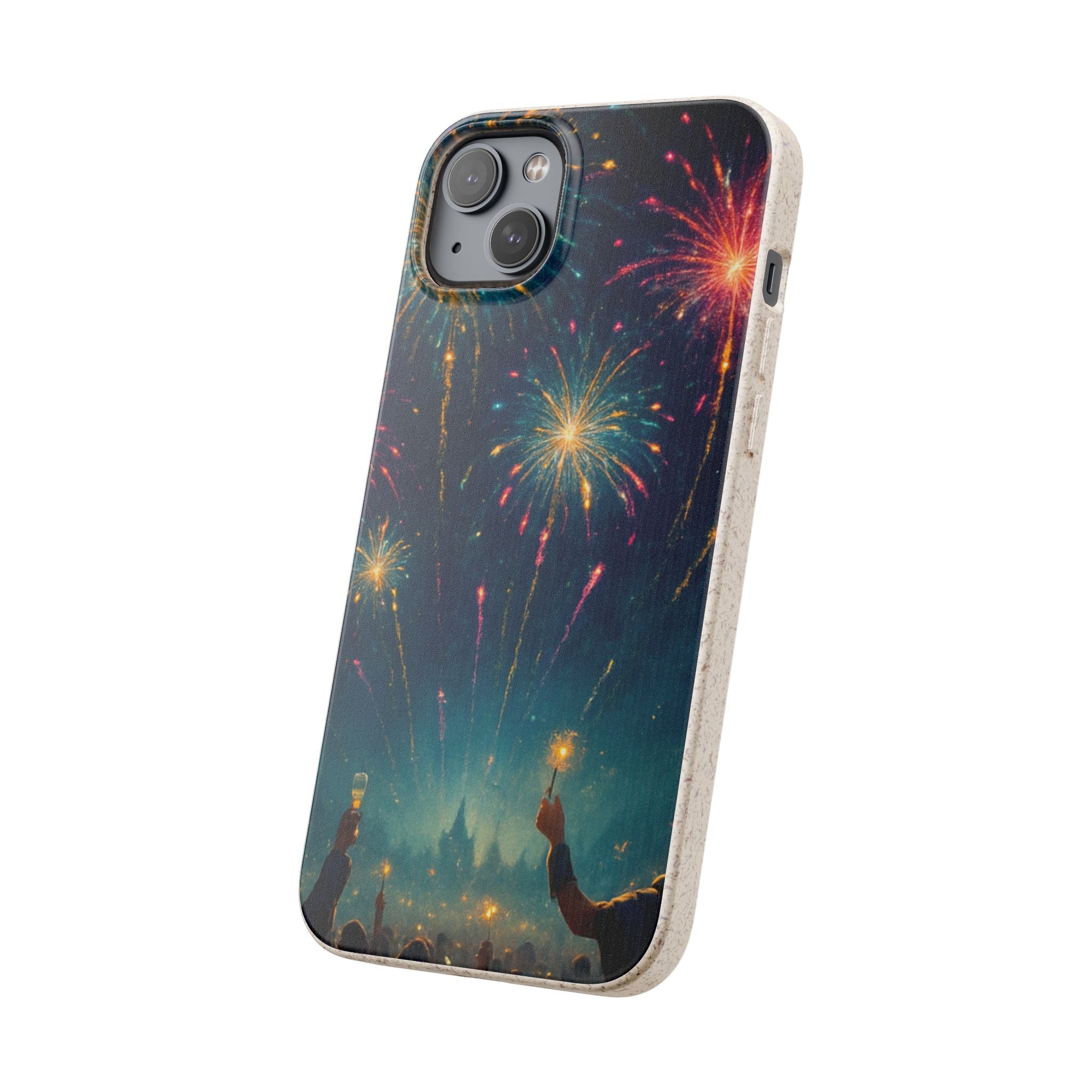 Biodegradable Phone Case — Festive Fireworks Celebration Design For Supported Phones