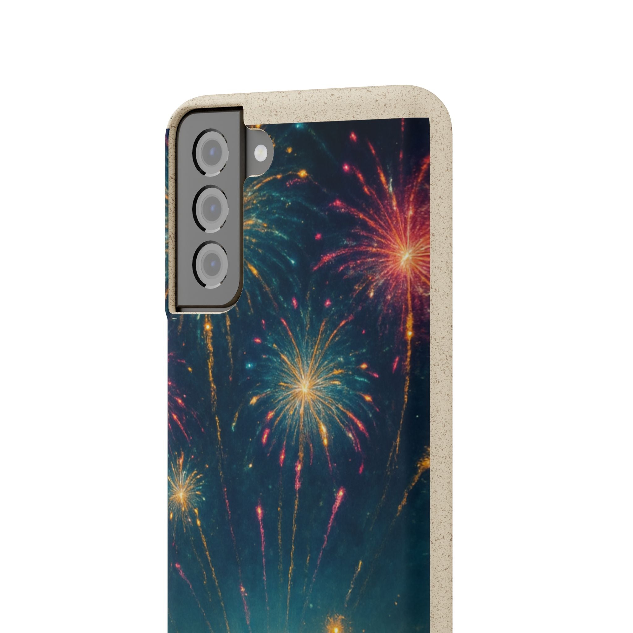 Biodegradable Phone Case — Festive Fireworks Celebration Design For Supported Phones