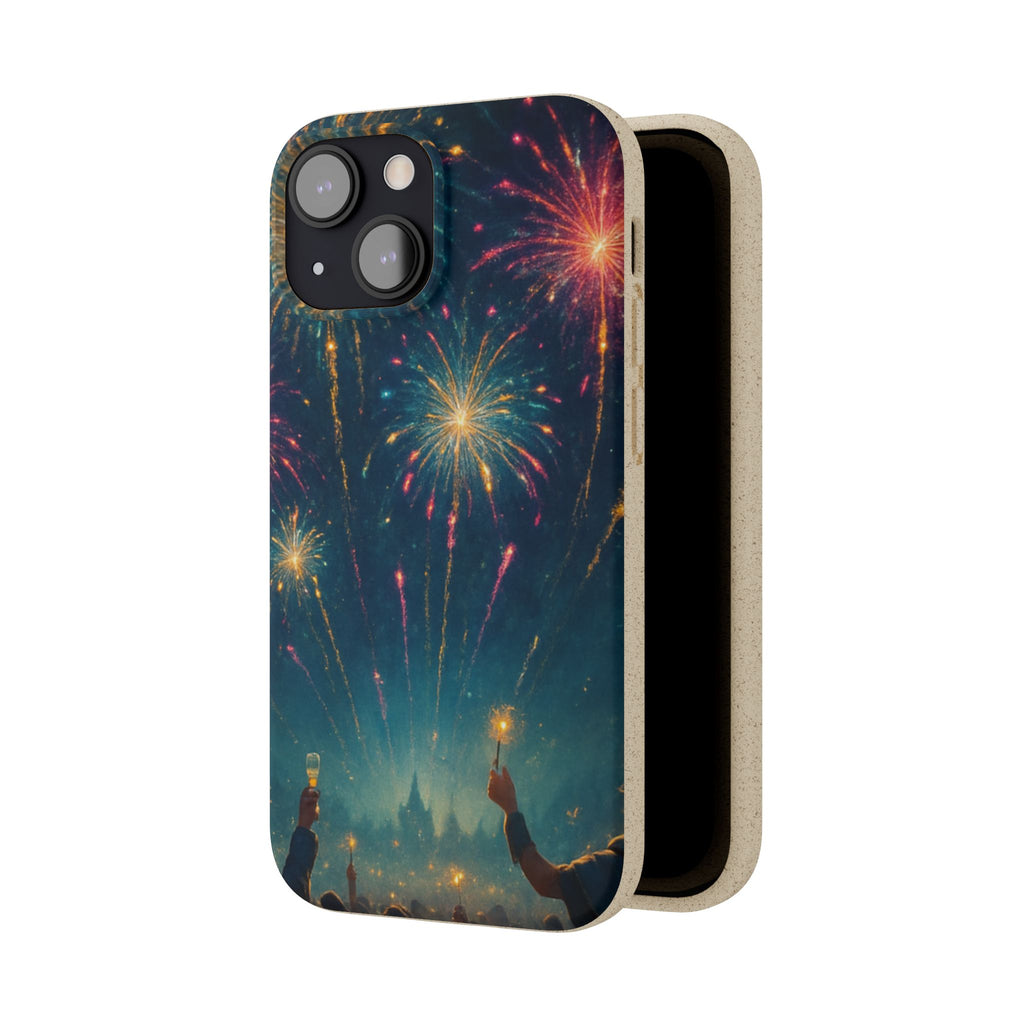 Biodegradable Phone Case — Festive Fireworks Celebration Design For Supported Phones