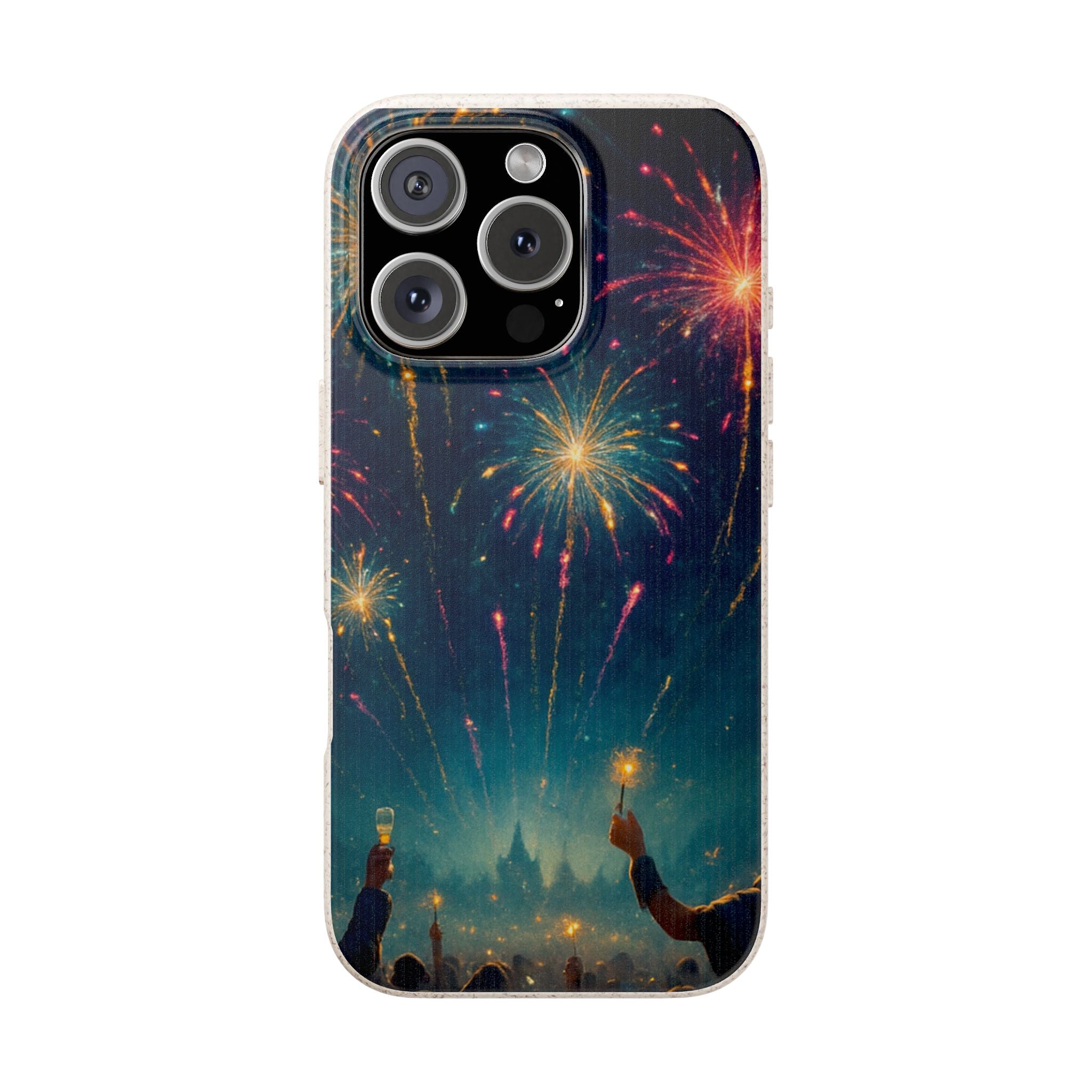 Biodegradable Phone Case — Festive Fireworks Celebration Design For Supported Phones