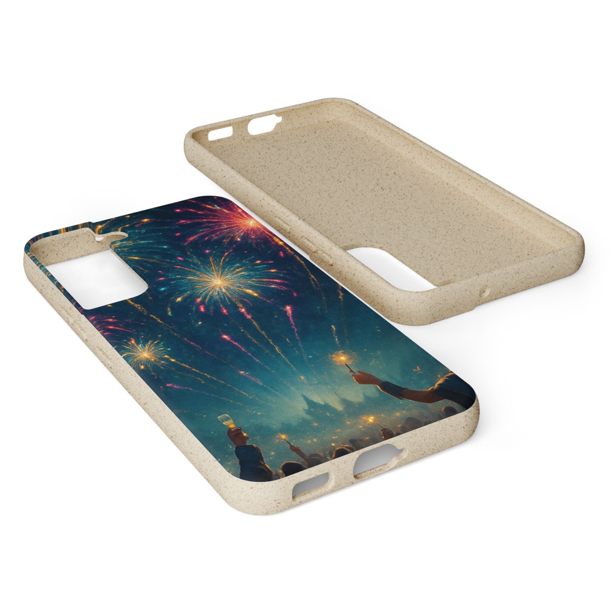 Biodegradable Phone Case — Festive Fireworks Celebration Design For Supported Phones