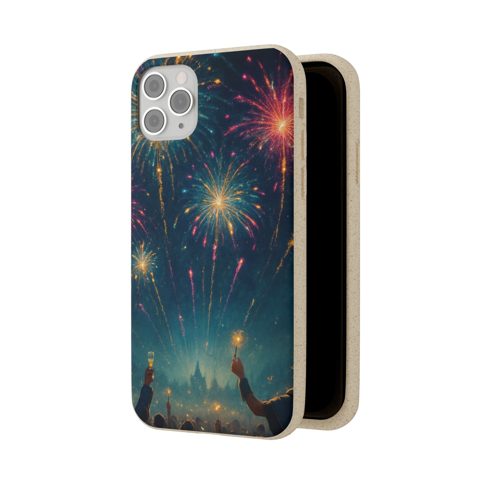 Biodegradable Phone Case — Festive Fireworks Celebration Design For Supported Phones