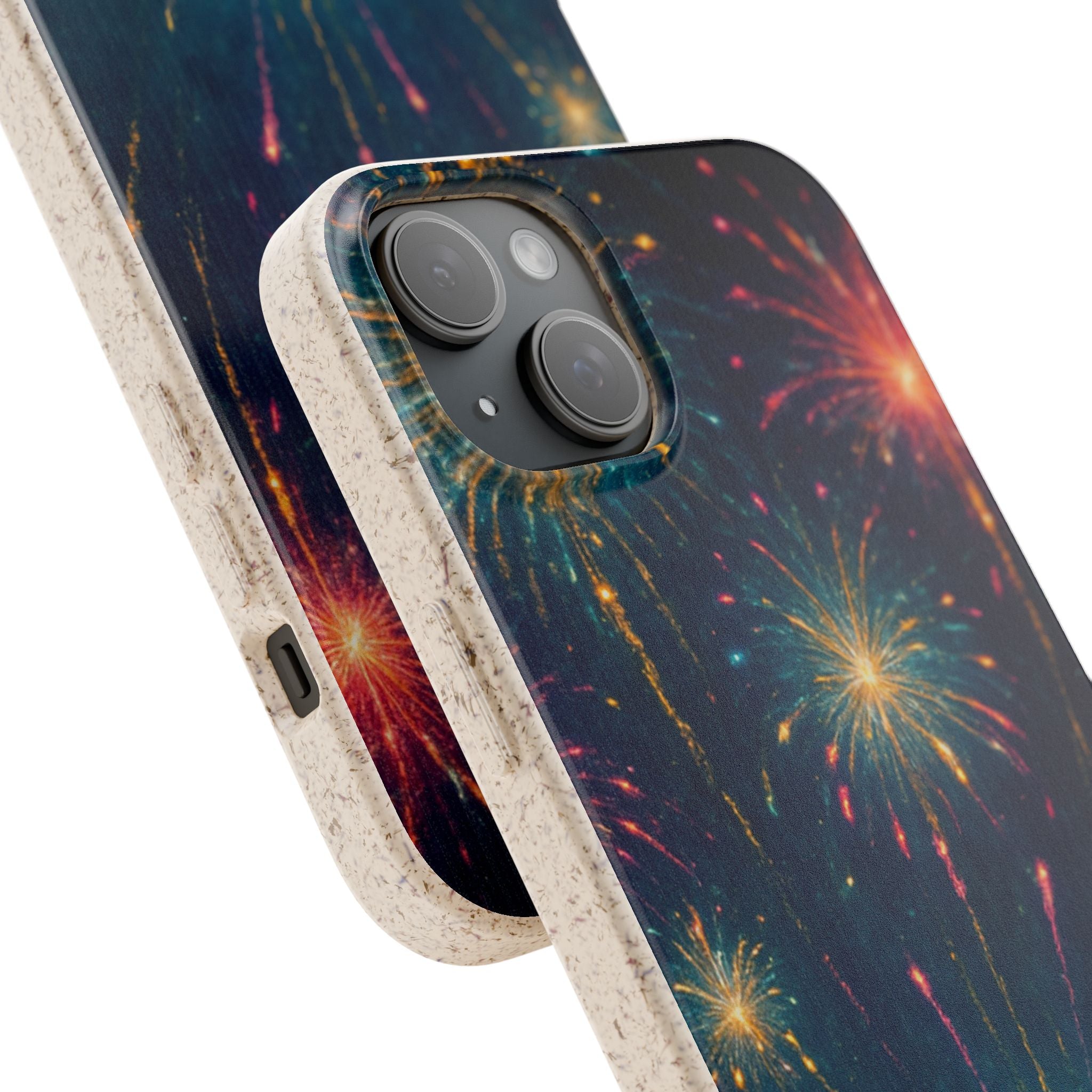 Biodegradable Phone Case — Festive Fireworks Celebration Design For Supported Phones