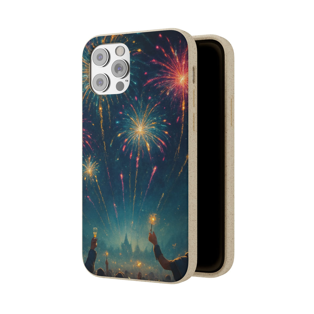 Biodegradable Phone Case — Festive Fireworks Celebration Design For Supported Phones