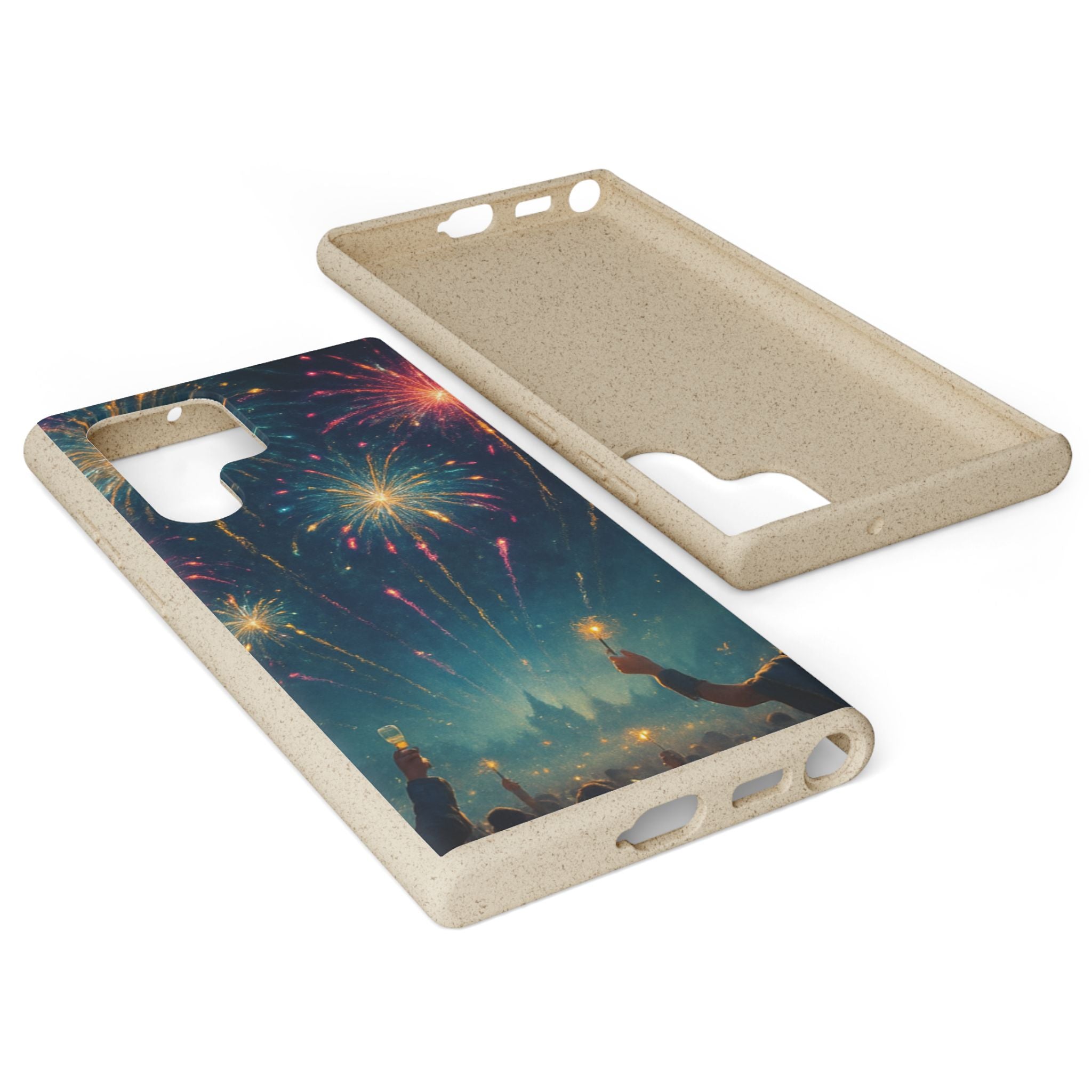 Biodegradable Phone Case — Festive Fireworks Celebration Design For Supported Phones