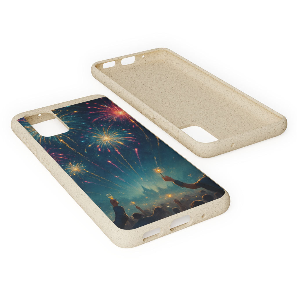 Biodegradable Phone Case — Festive Fireworks Celebration Design For Supported Phones