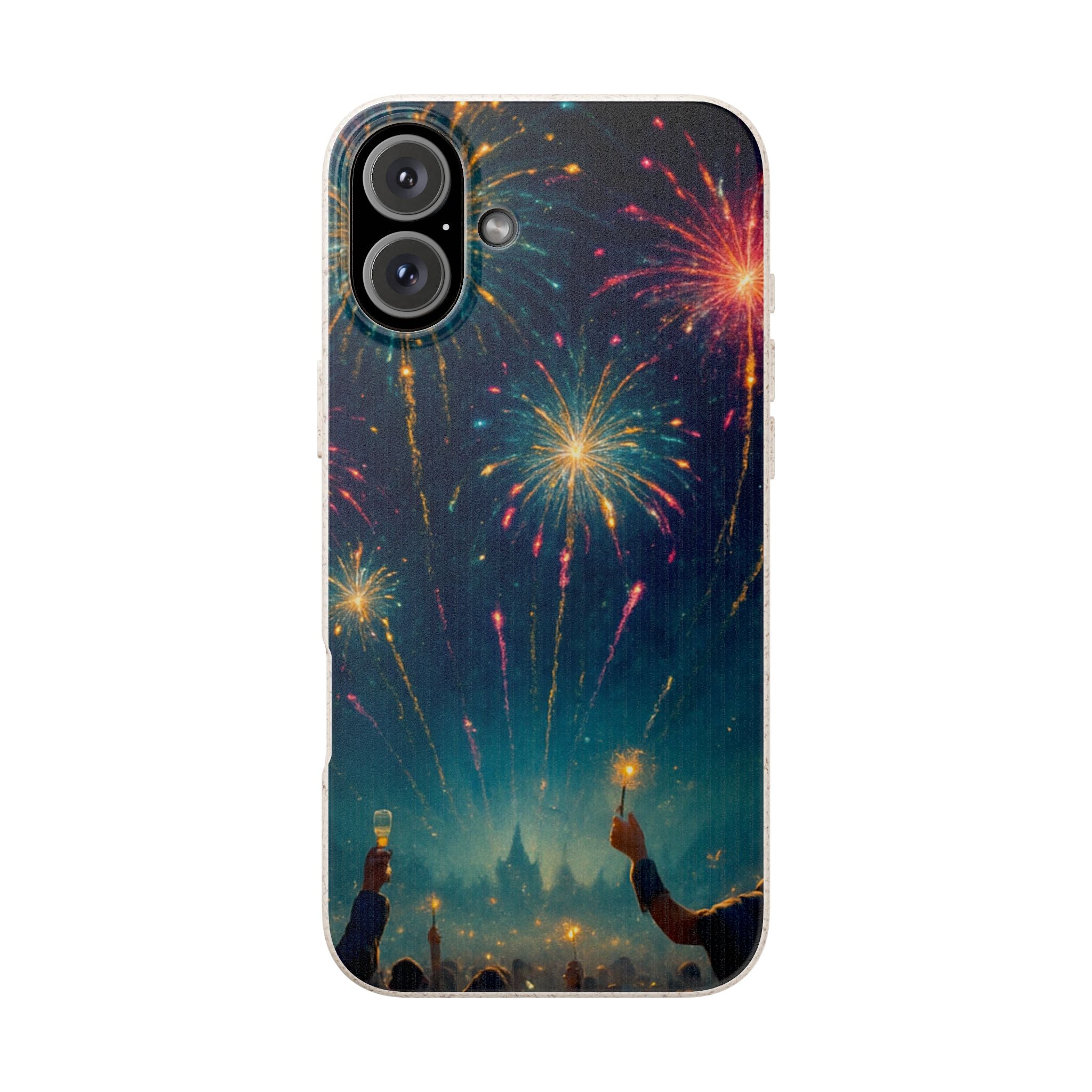 Biodegradable Phone Case — Festive Fireworks Celebration Design For Supported Phones