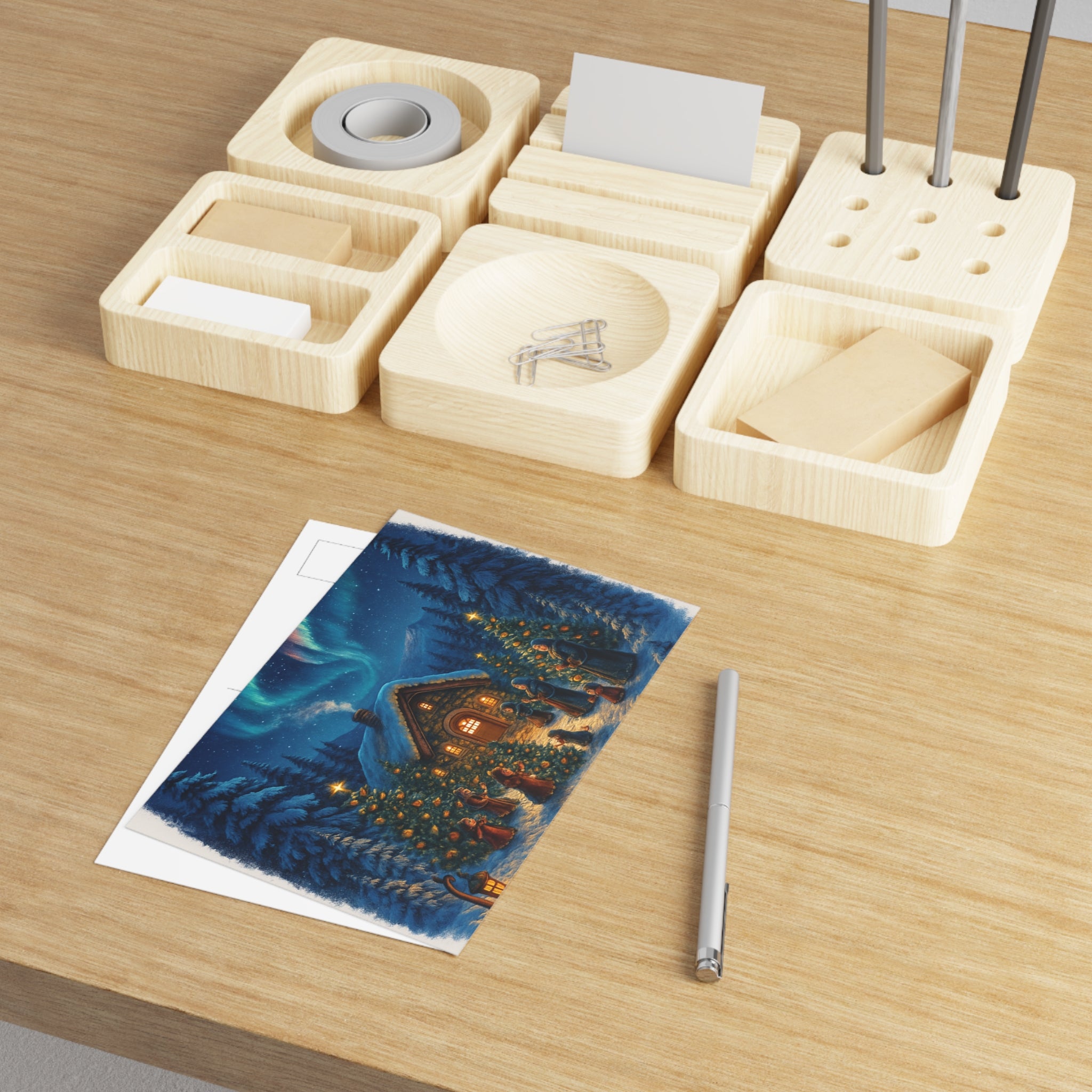 Christmas Cabin Fine Art Postcards