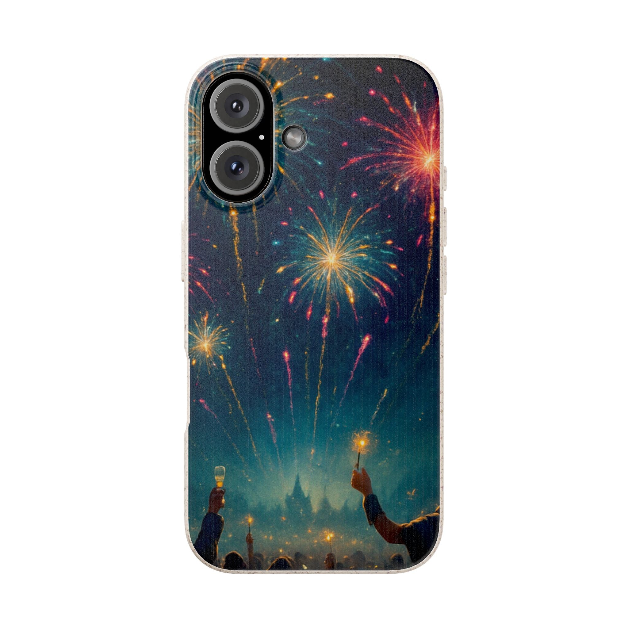 Biodegradable Phone Case — Festive Fireworks Celebration Design For Supported Phones