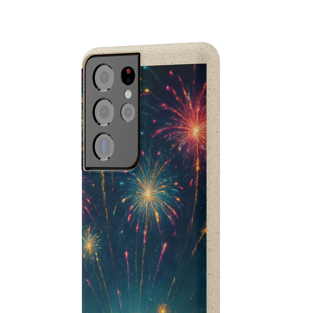 Biodegradable Phone Case — Festive Fireworks Celebration Design For Supported Phones
