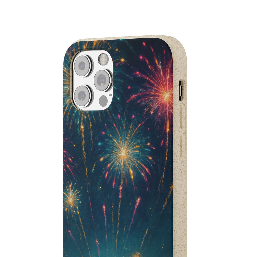 Biodegradable Phone Case — Festive Fireworks Celebration Design For Supported Phones