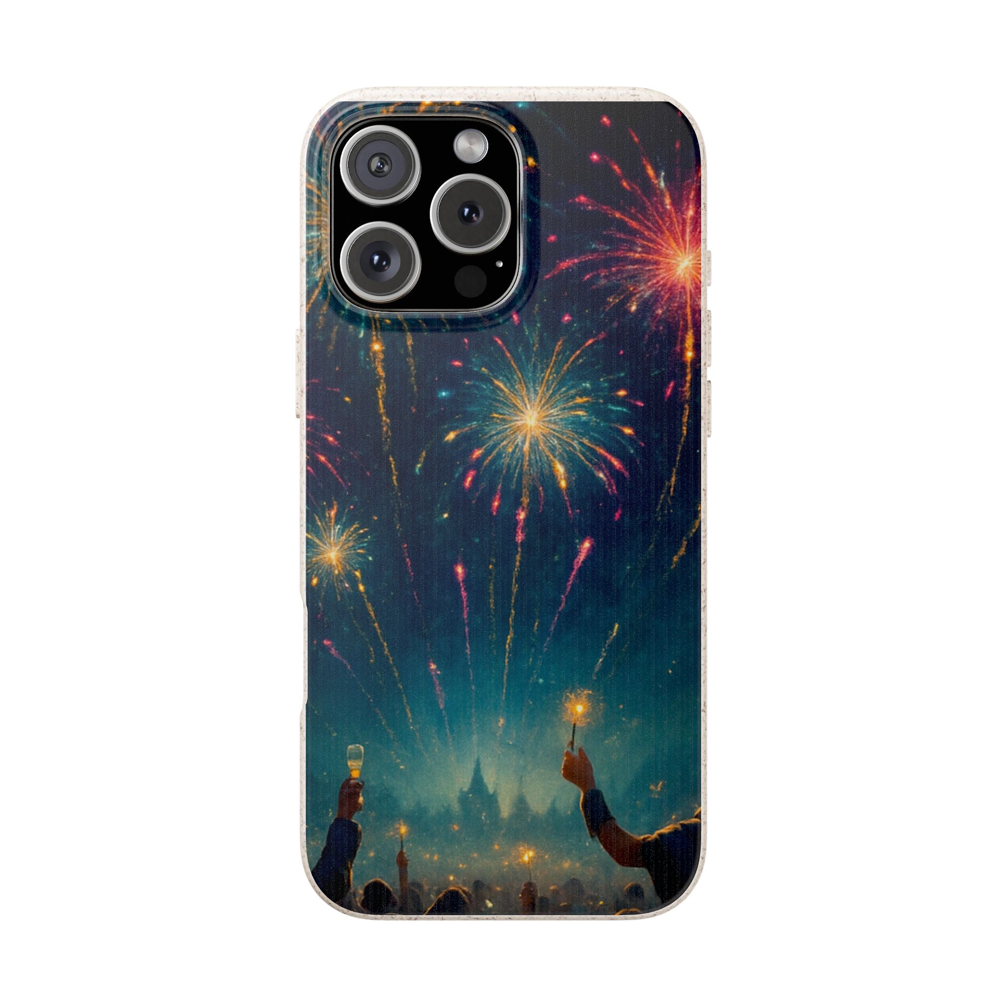Biodegradable Phone Case — Festive Fireworks Celebration Design For Supported Phones