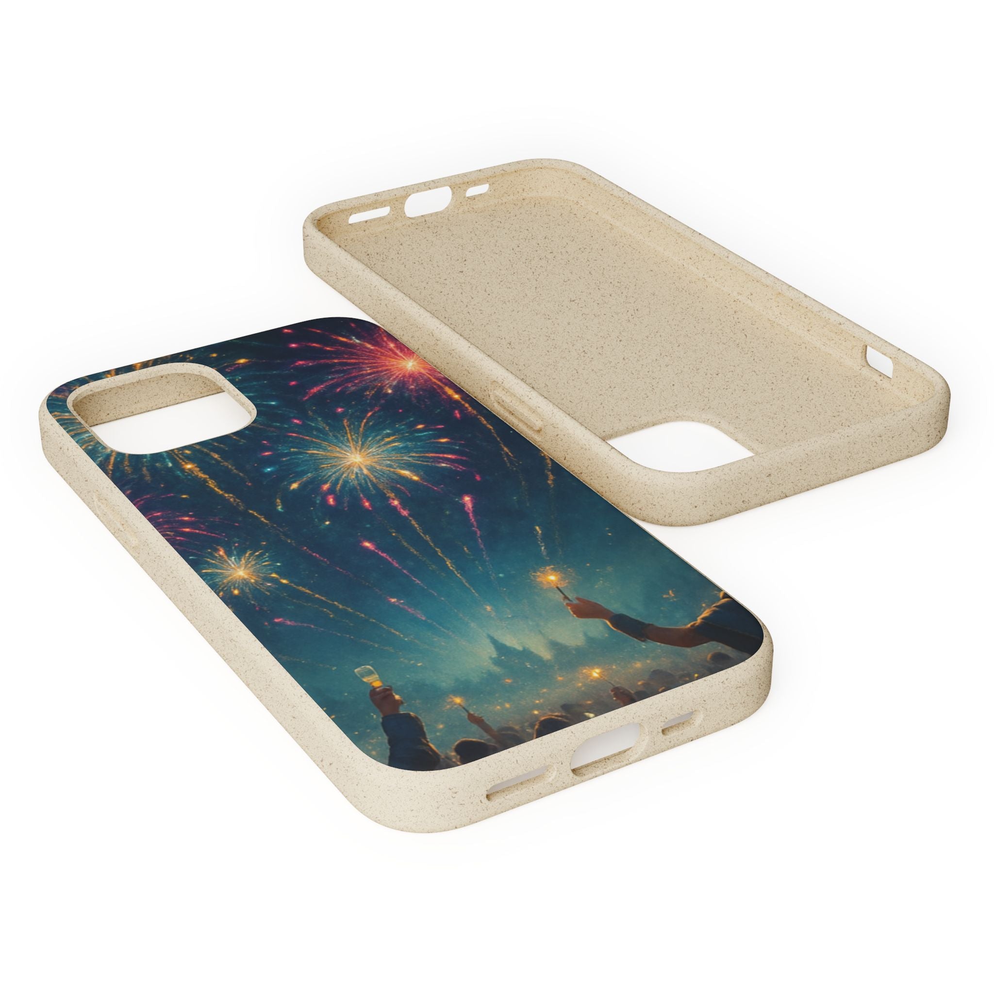 Biodegradable Phone Case — Festive Fireworks Celebration Design For Supported Phones