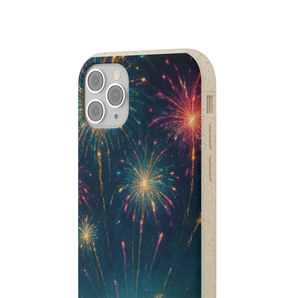 Biodegradable Phone Case — Festive Fireworks Celebration Design For Supported Phones