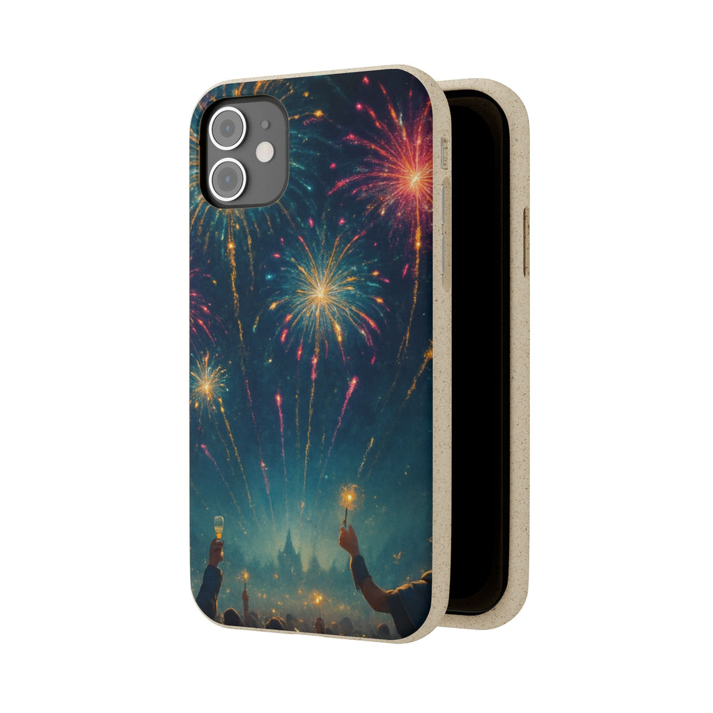 Biodegradable Phone Case — Festive Fireworks Celebration Design For Supported Phones