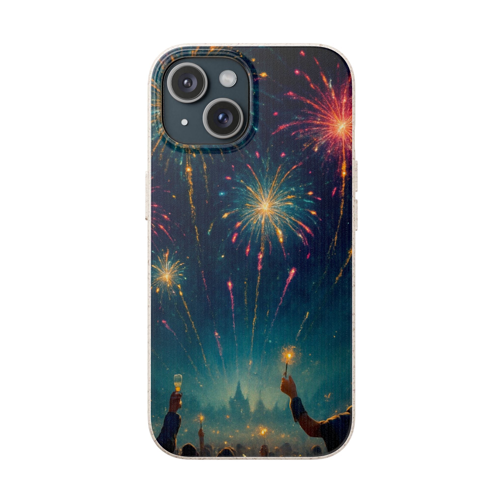 Biodegradable Phone Case — Festive Fireworks Celebration Design For Supported Phones