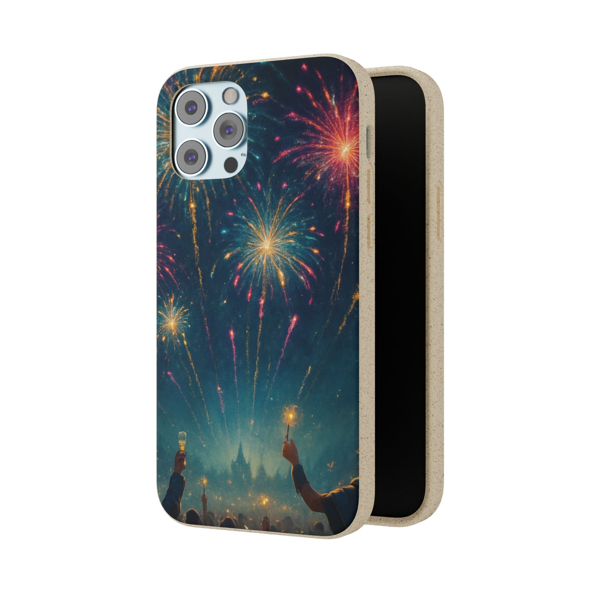 Biodegradable Phone Case — Festive Fireworks Celebration Design For Supported Phones