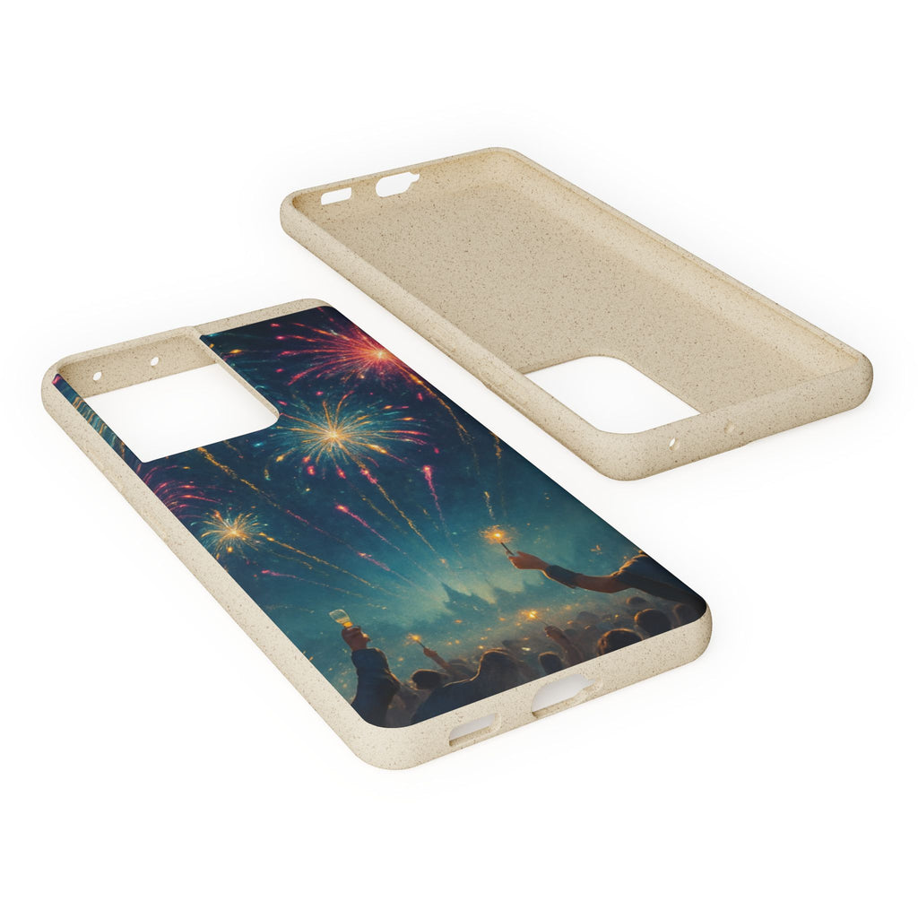 Biodegradable Phone Case — Festive Fireworks Celebration Design For Supported Phones