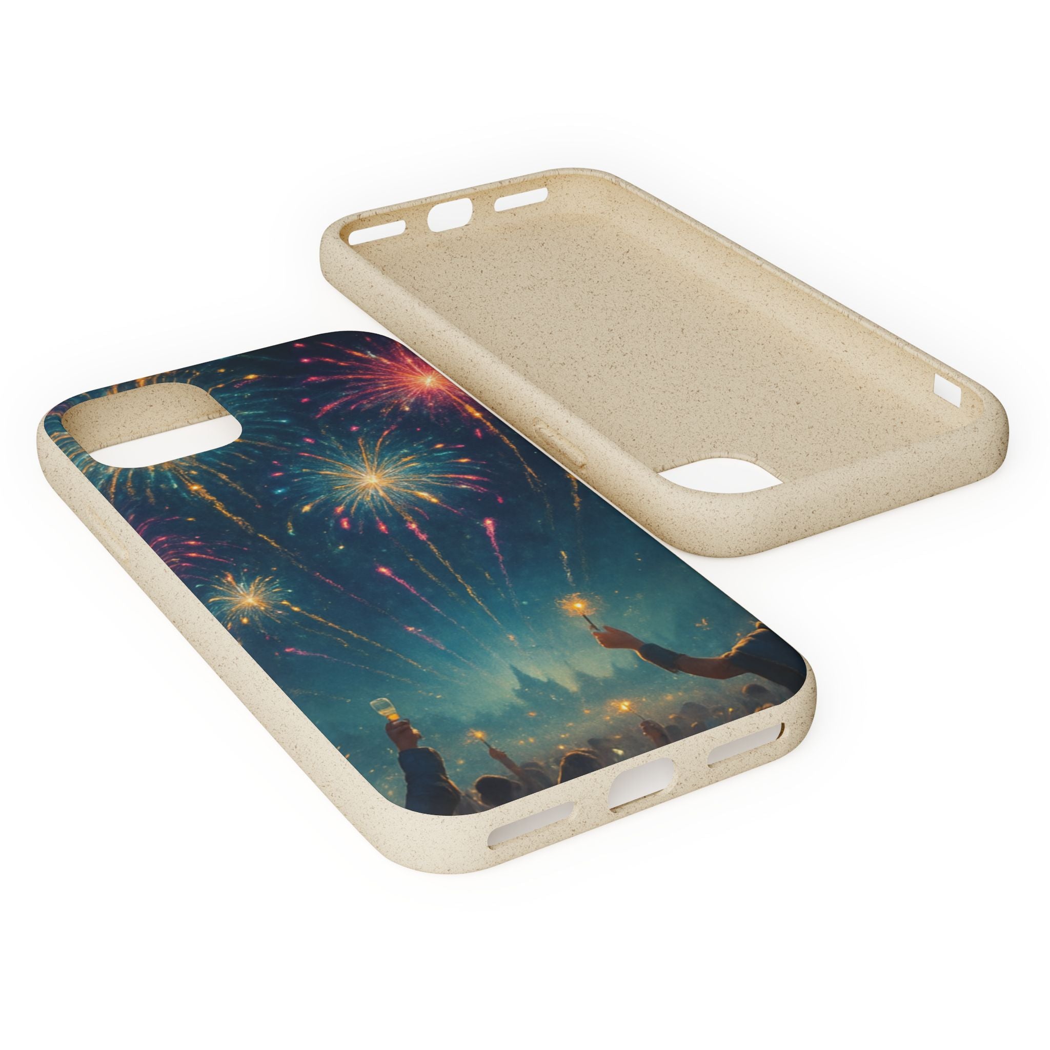 Biodegradable Phone Case — Festive Fireworks Celebration Design For Supported Phones