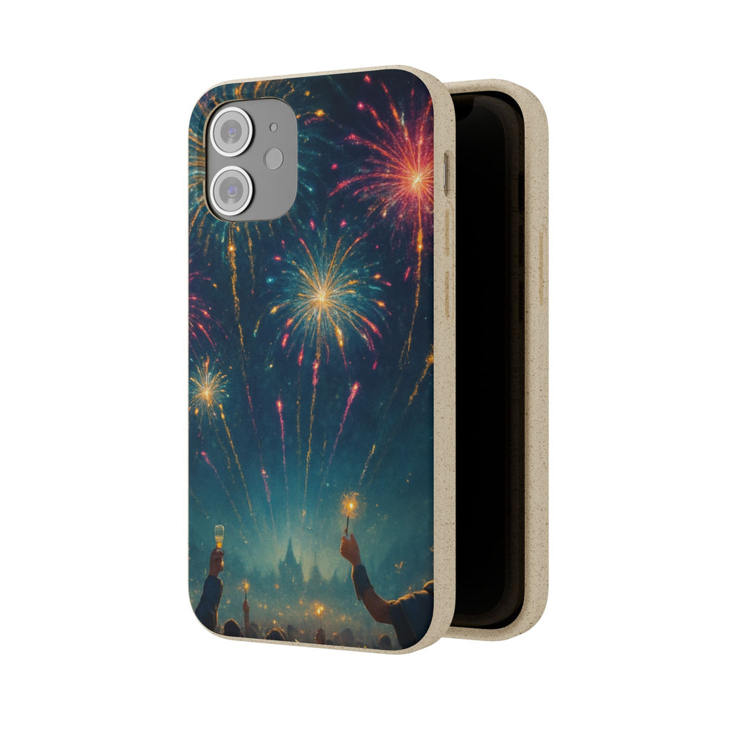 Biodegradable Phone Case — Festive Fireworks Celebration Design For Supported Phones