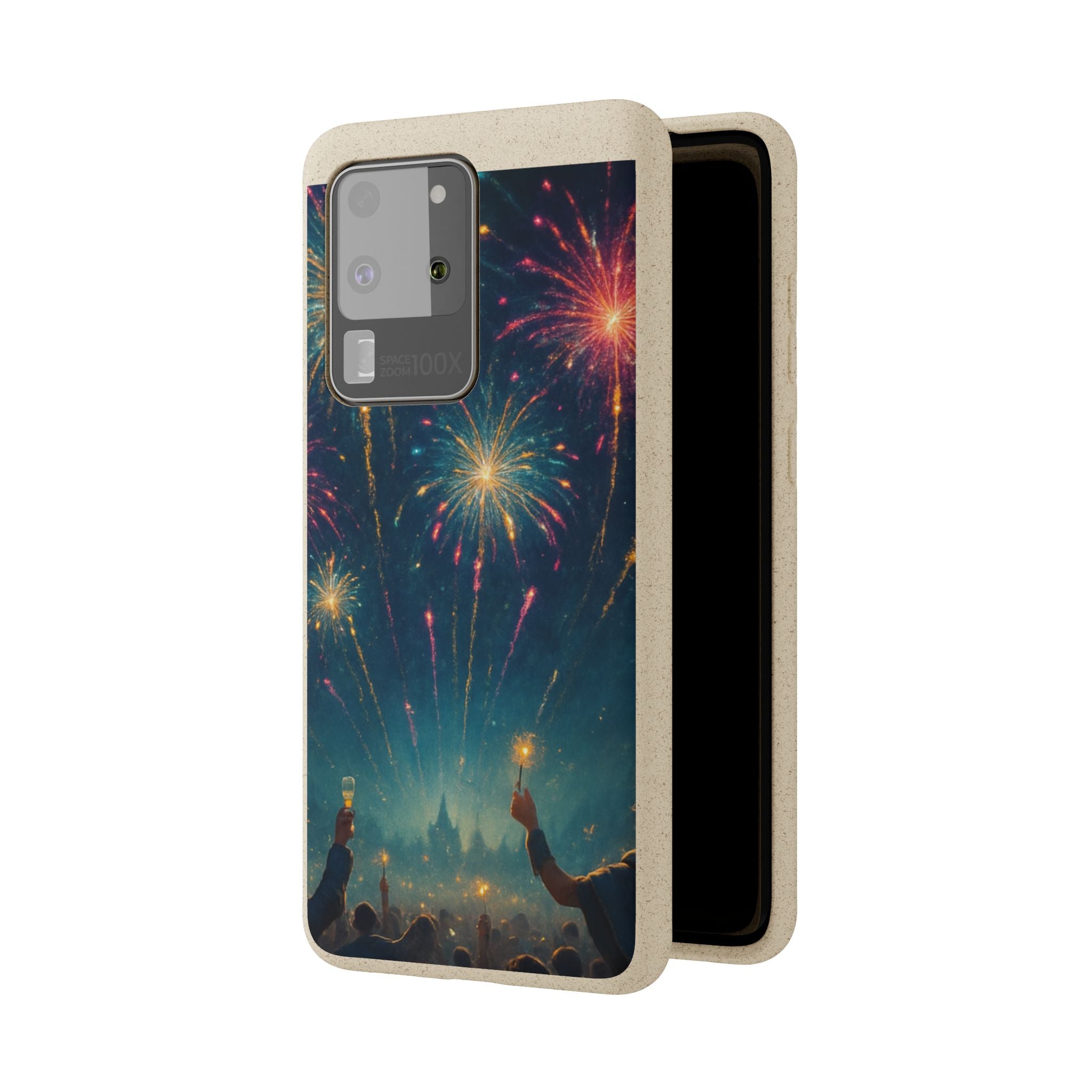 Biodegradable Phone Case — Festive Fireworks Celebration Design For Supported Phones
