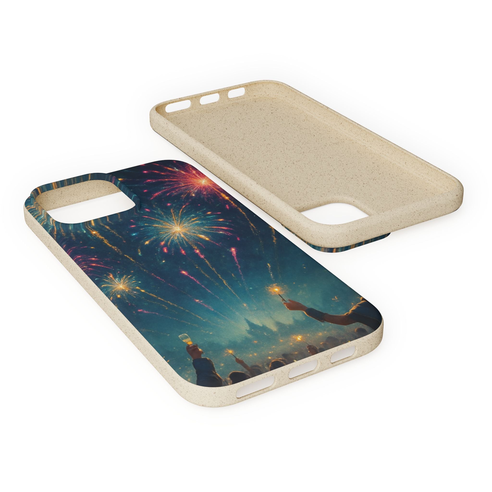Biodegradable Phone Case — Festive Fireworks Celebration Design For Supported Phones