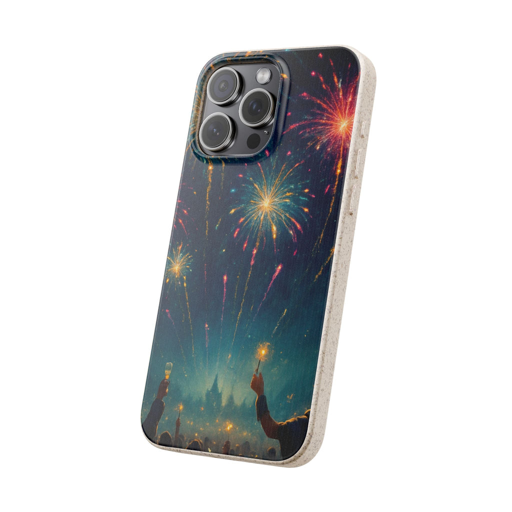 Biodegradable Phone Case — Festive Fireworks Celebration Design For Supported Phones