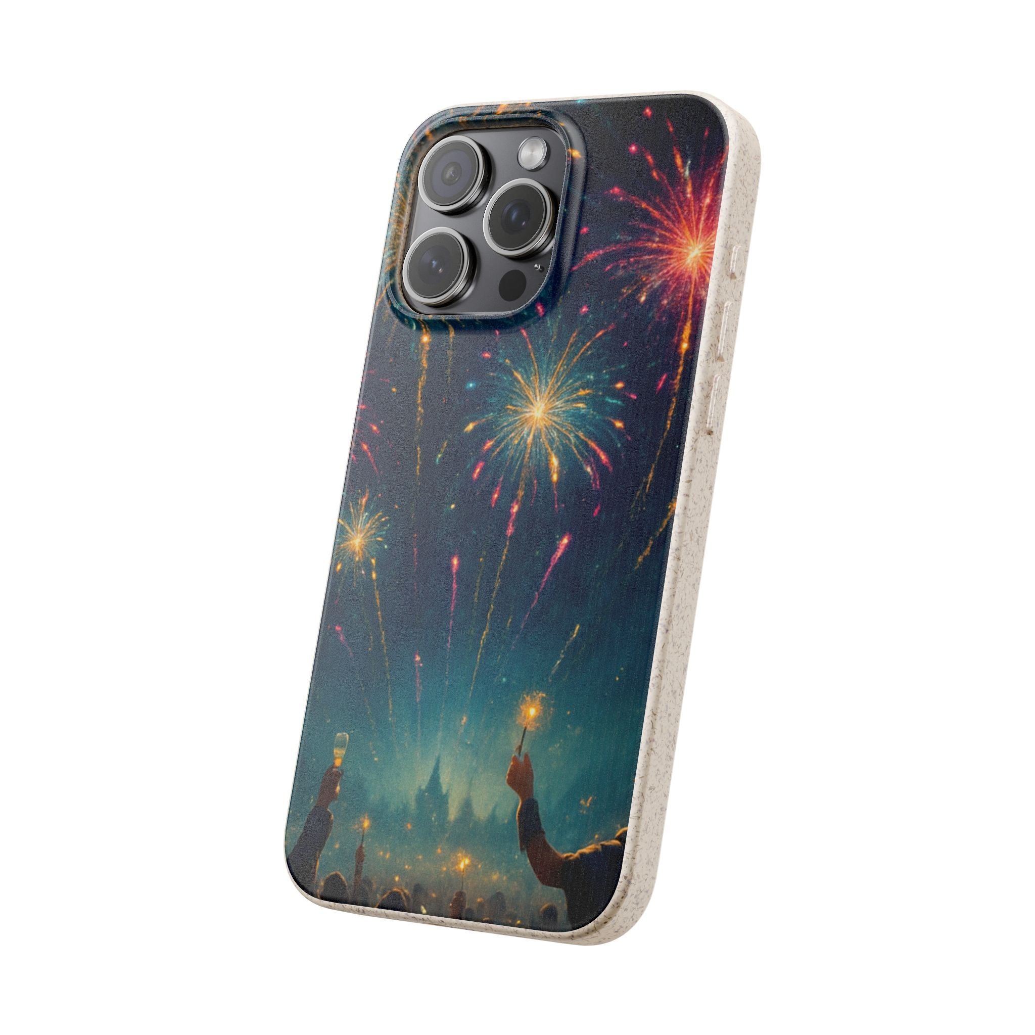 Biodegradable Phone Case — Festive Fireworks Celebration Design For Supported Phones